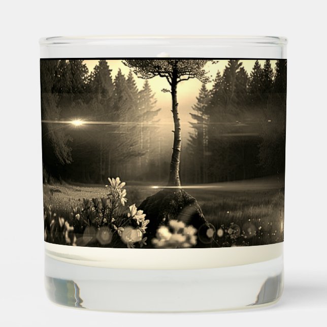 Black and white  scented candle (Front)
