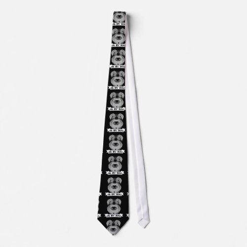 Black and White Schnauzer Oh My Dog Tie