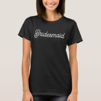 Black and White Script Bridesmaid