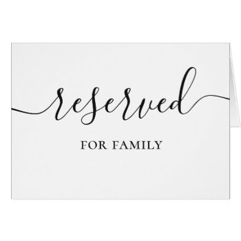 Black And White Script Wedding Reserved Sign by RemioniArt at Zazzle