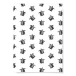 Black and White Sea Turtles Design Antique Art Poster