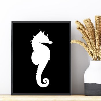 Black And White Seahorse Photo Print by silhouette_emporium at Zazzle