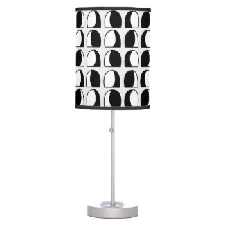 Black and White Semicircle Geometric Pattern