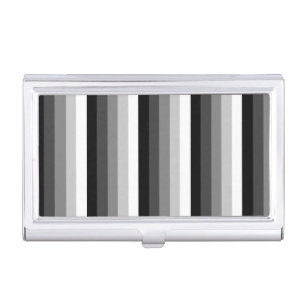 Black and white shadow stripes business card case