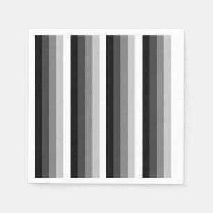 Black and white shadow stripes napkins