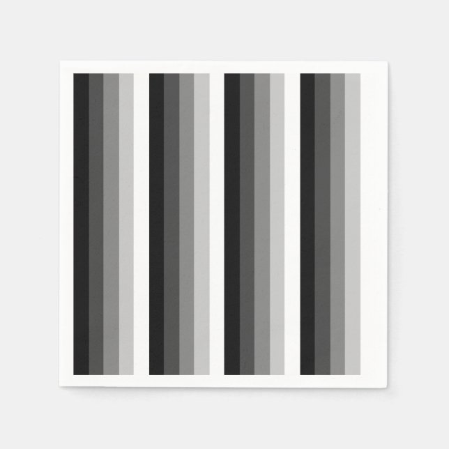Black and white shadow stripes napkins (Front)
