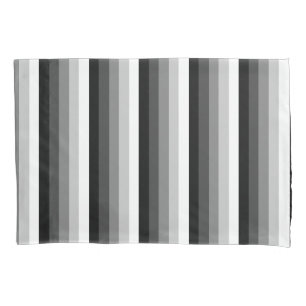 Black and white shadow stripes pillow case
