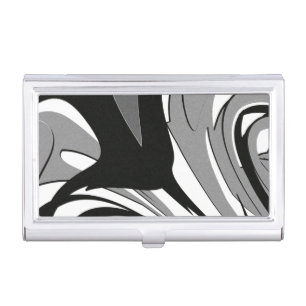 Black and White Shape Art Business Card Case