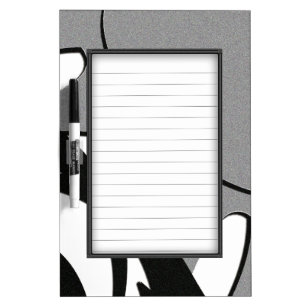 Black and White Shape Art Dry Erase Board