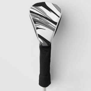Black and White Shape Art Golf Head Cover