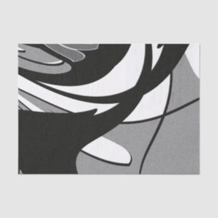 Black and White Shape Art Tissue Paper