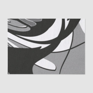 Black and White Shape Art Tissue Paper