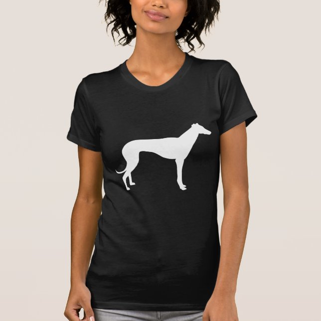 Black and White Shape of Greyhound T-Shirt (Front)