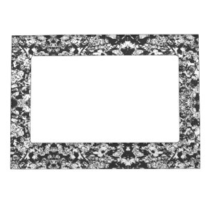 Black And White Shapes Pattern Magnetic Frame