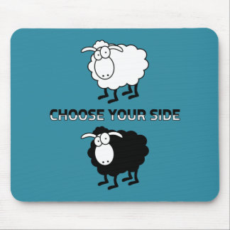 Black and white sheep mouse pad