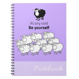 Black and white sheep notebook