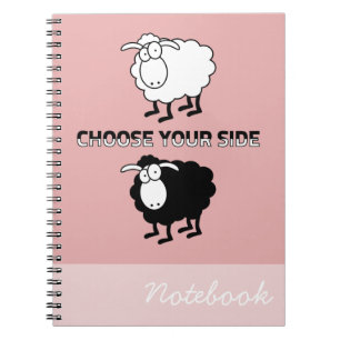 Black and white sheep notebook