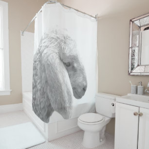 Black and White Sheep Shower Curtain
