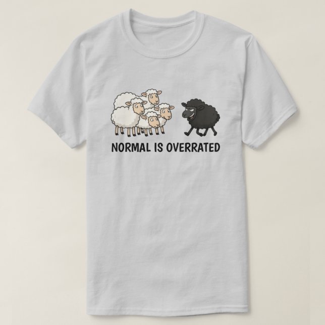 Black and White Sheep Unisex T-Shirt (Design Front)