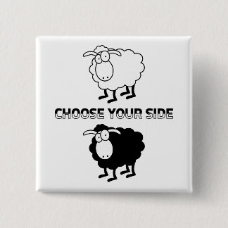 Black and white sheeps Motivational Button