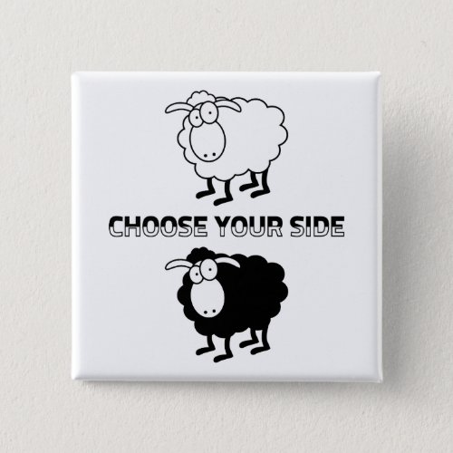 Black and white sheeps Motivational  Button
