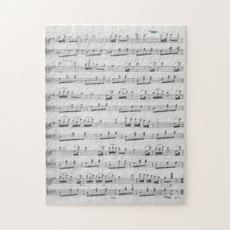 Black and White Sheet Music Jigsaw Puzzle