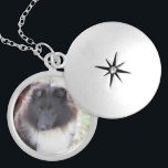 Black and White Sheltie Locket Necklace<br><div class="desc">Black and white Shetland sheepdog for herding.</div>