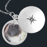 Black and White Sheltie Locket Necklace<br><div class="desc">Black and white Shetland sheepdog for herding.</div>