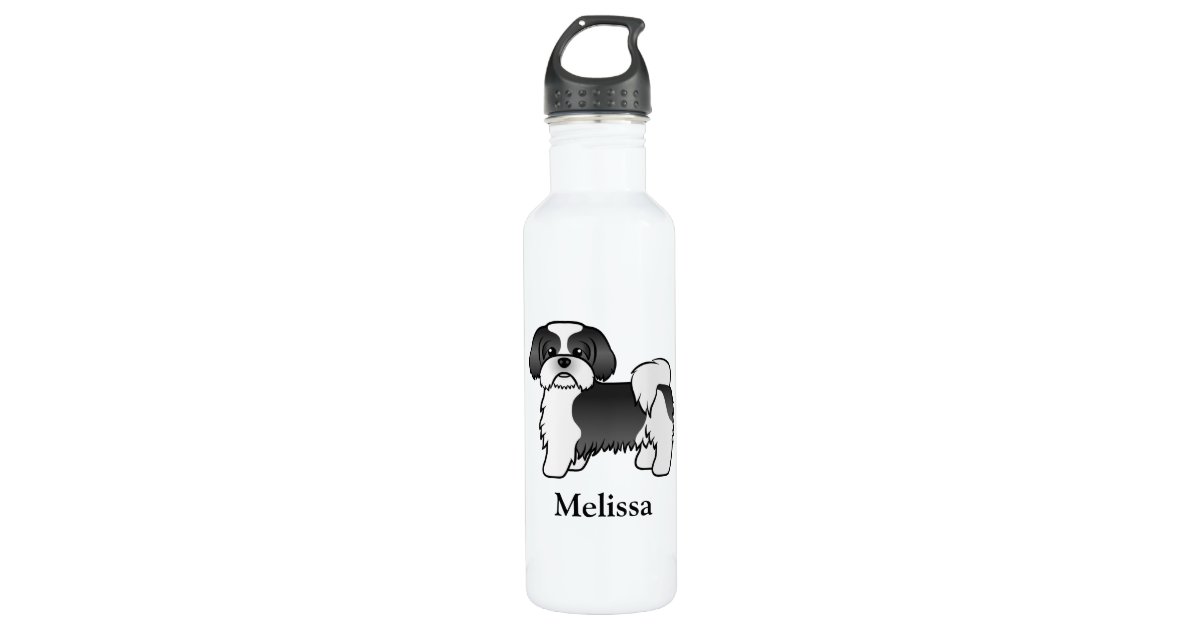 water bottle cartoon black and white