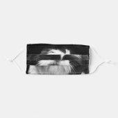 Black and white Shih Tzu dog face mask cover (Front, Folded)