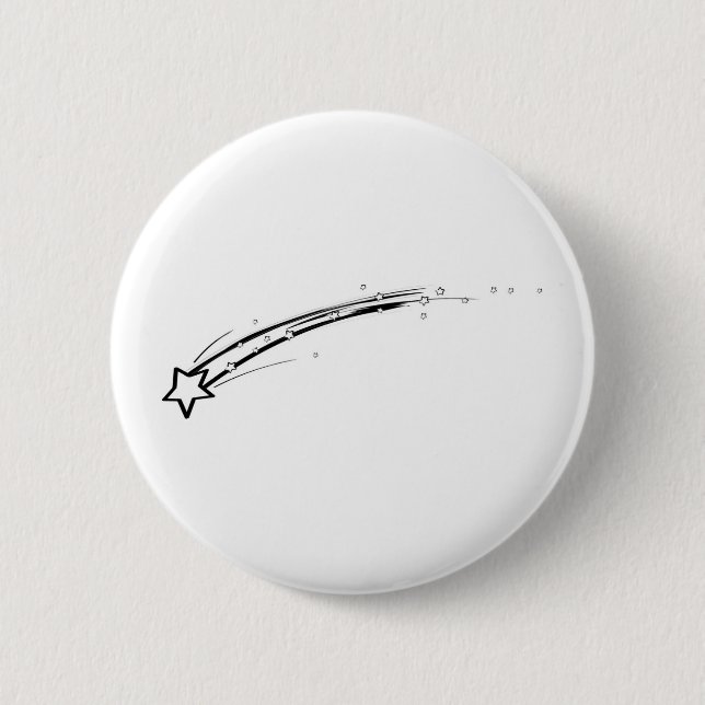 Black and White Shooting Star Button (Front)