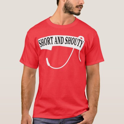 black and white short and shouty coxswain headset T_Shirt