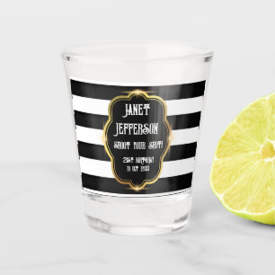 Black and White  Shot Glass