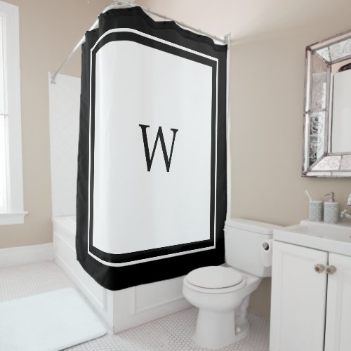 Black and White Shower Curtain