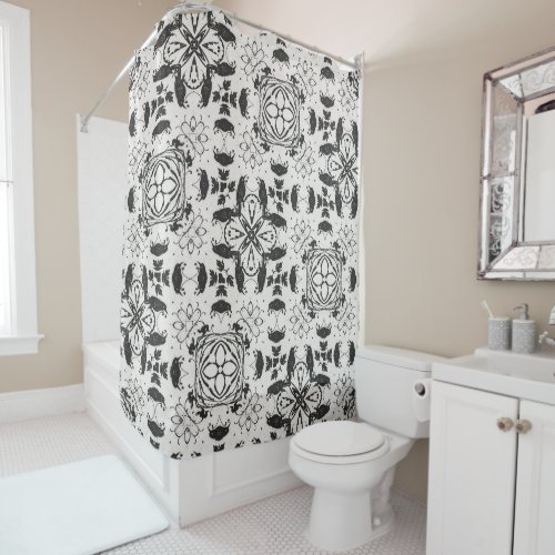 Black and White Shower Curtain