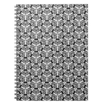 Black And White Sierpinski Notebook by Gingezel at Zazzle