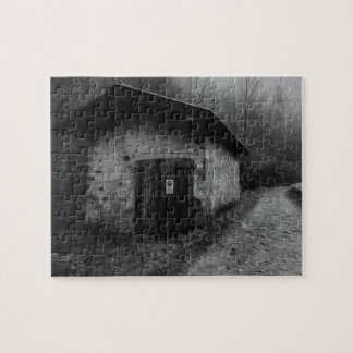 Black and White Silent Hill Oil Painting Puzzle