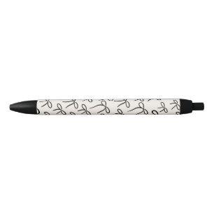 Black and White Simple Bows Pattern Pen