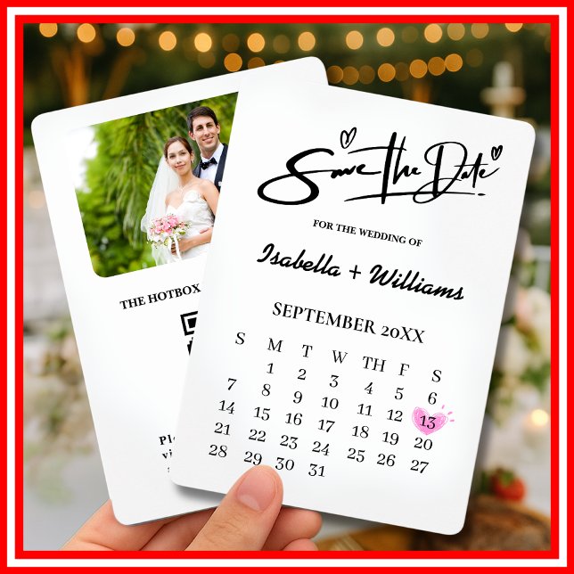  Black and White Simple Elegant Modern QR Wedding Invitation (Creator Uploaded)