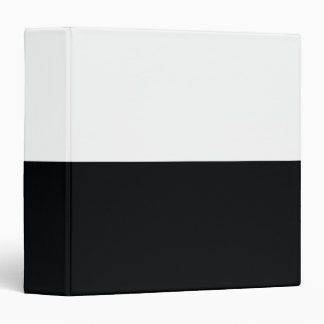 Black and White Simple Extra Wide Stripes 3 Ring Binder