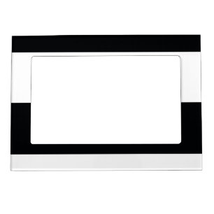 Black and White Simple Extra Wide Stripes Magnetic Frame