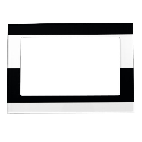 Black and White Simple Extra Wide Stripes Magnetic Frame