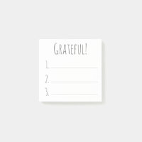 Black And White Simple Grateful Gratitude List