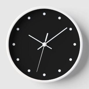 Black and White Simple Modern Minimalist Clock
