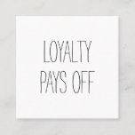Black And White Simple Modern Minimalist Loyalty Card at Zazzle
