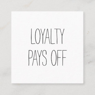 Black and white simple modern minimalist loyalty card
