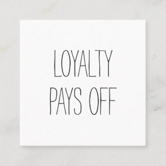 Black and white simple modern minimalist loyalty card
