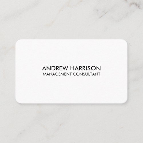 Black and White  Simple Modern Professional Business Card