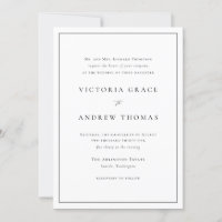 Black and White Simple Typography Formal Wedding