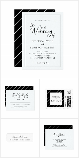 Black and White Simple Wedding